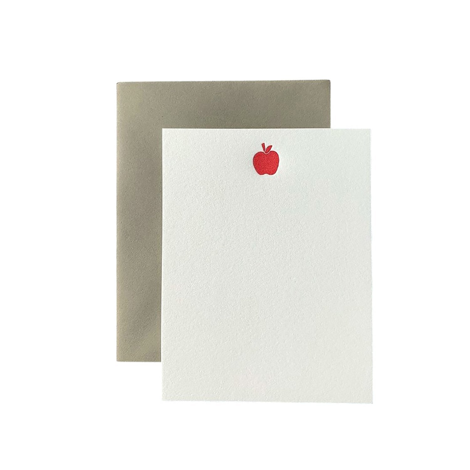Red Apple Flat Note Cards, Yozo Studio